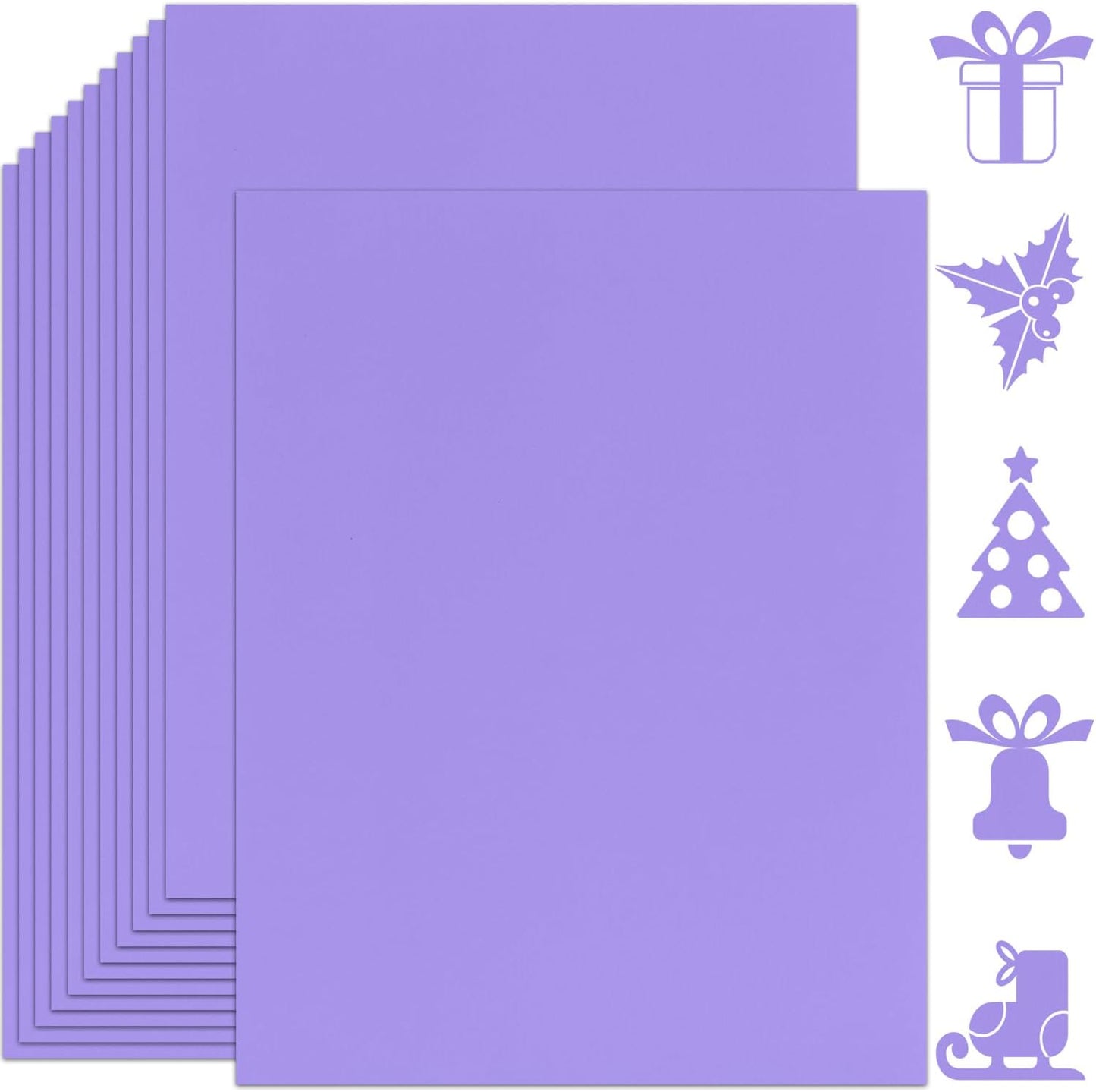 25 Sheets Black Cardstock Paper 8.5'' x 11'', 250gsm/92lb Thick Paper for Scrapbook, Invitations, Printing and DIY Cards
