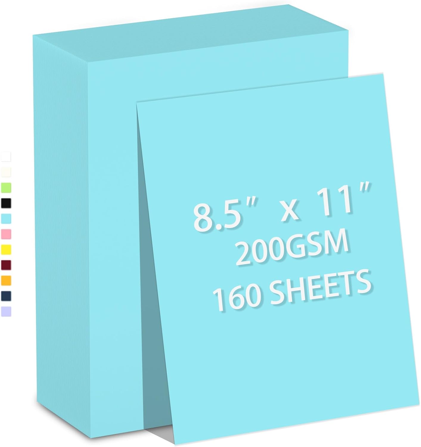 160 Sheets White Cardstock 8.5 x 11 Heavyweight Weight 200gsm Card Stock Paper for Printing, Crafts, Invitations | Smooth Printer Cardstock Paper | Bulk Construction Paper DIY & Professional Use