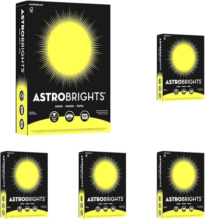 Neenah Paper Astrobrights Color Paper, 8.5” x 11”, 24 lb/89 gsm, Lift-Off Lemon, 500 Sheets (21018)