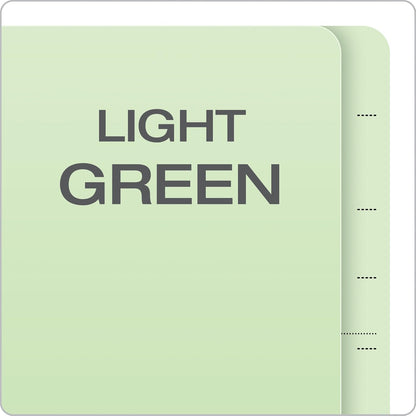 Pendaflex Pressboard End-Tab Classification Folders, Legal Size, 3 Dividers, 5" Expansion, Light Green, Straight Cut, 10/BX (23334)