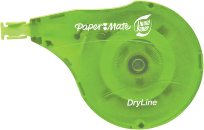 Paper Mate Liquid Paper DryLine Extra Long Tapes, Mess-Free, Assorted Colors, 10 Count - Home, Office, Teacher Supplies, College Essentials