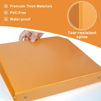 CIXILDTS 1-Inch Round Ring Binders, Standard 3 Ring Binder Fit Letter Size Paper, Presentation View Binders, 6 Packs, Assorted