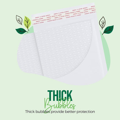 Fuxury Kraft Bubble Mailer 4x8” 50Pack Padded Envelopes Usable Size 4x7" Strong Adhesion Thick Bubble Envelopes Waterproof Cushioned Bubble Mailers Packaging for Small Business #000 Yellow