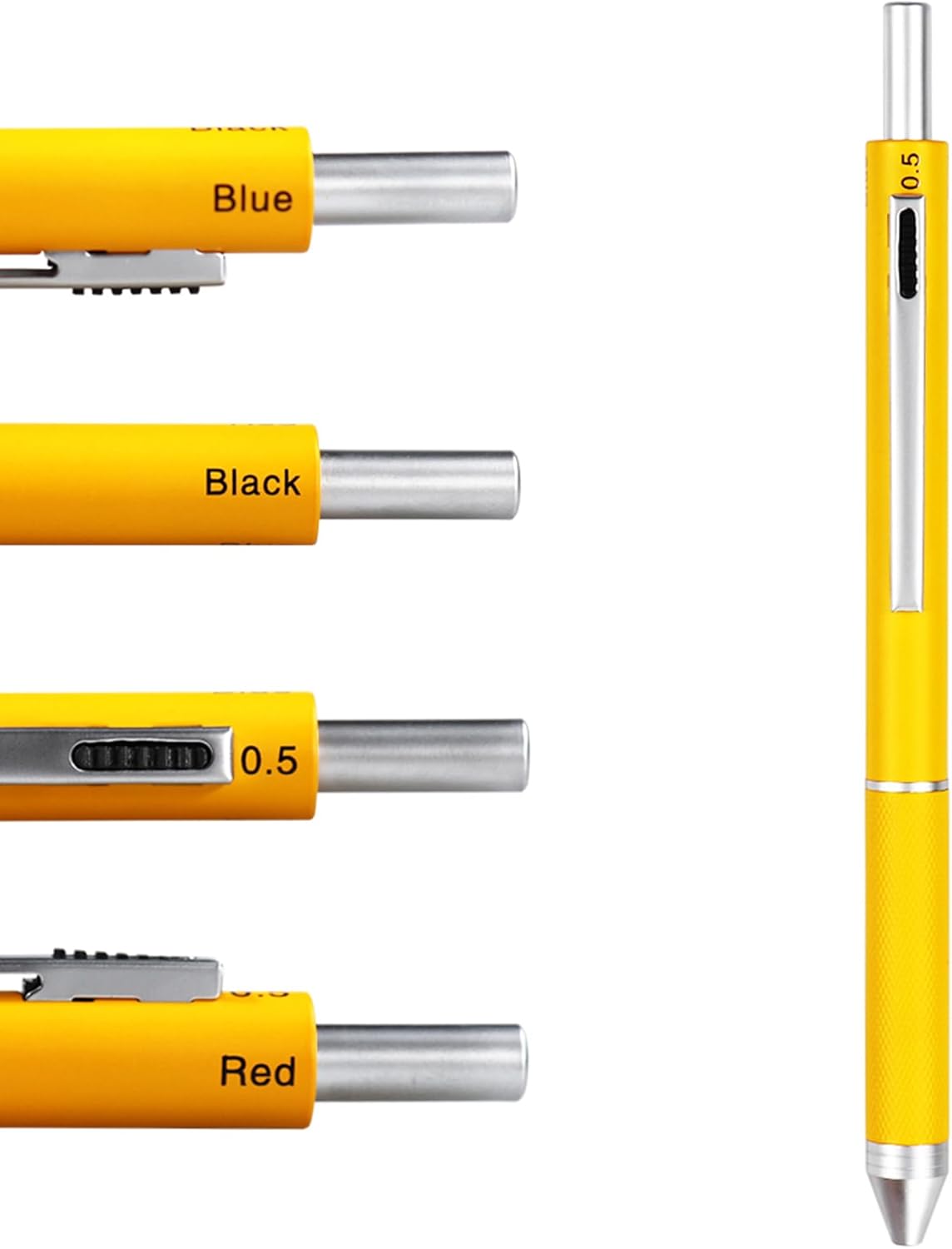DUNBONG Ballpoint Metal D1 Refill for Multifunction Pen, Black pack of 5 pieces (Black)