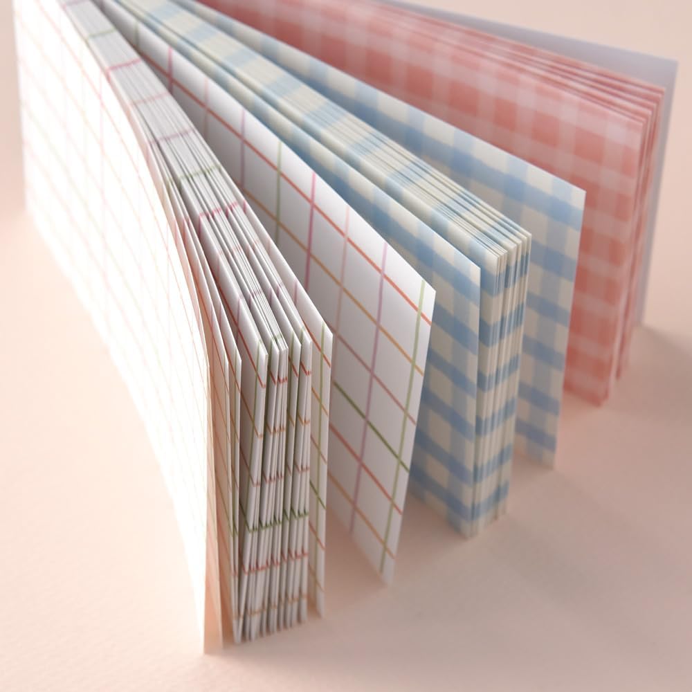 Monolike Memopad Memories design B SET - 4 Packs, 4 Different Designs, 100 Sheets Per Pad, Total 400 Sheets, Note pads, Writing pads, 3.15 x 4.17 Inches