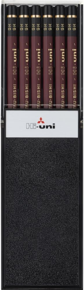 Uni Hi-Uni Wooden Pencil - 10B - Box of 12 (HU10B)
