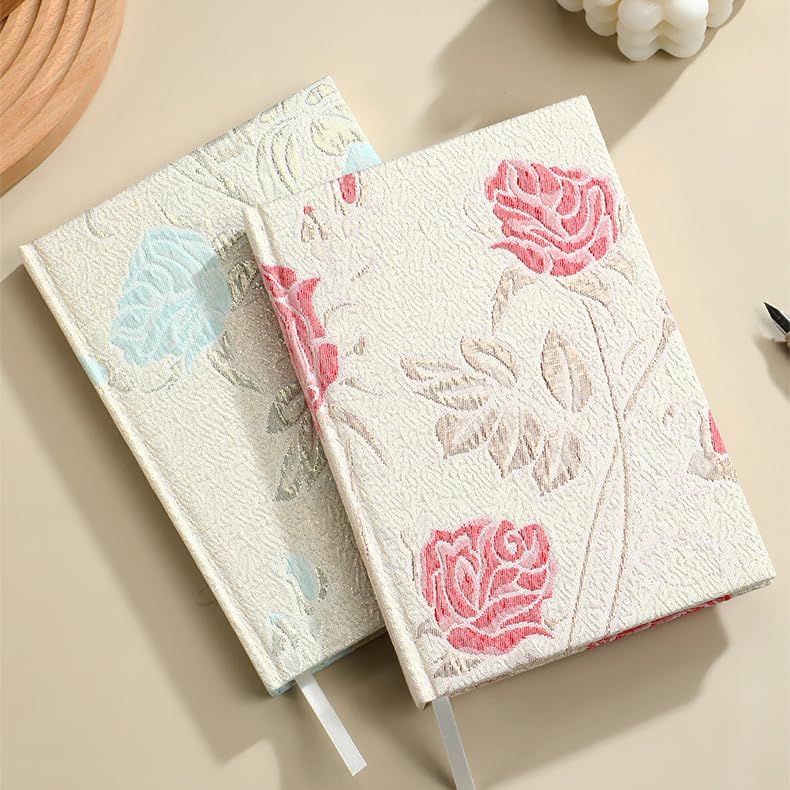 ipoul Flower Notebook, A5, 6x8, Hardcover, Lay Flat, Lined Paper, Journal for Women, Writing Notebook, Pretty, Hibiscus, Pink, Birthday Gifts for Women, Wedding Shower Gifts, Mothers Day Gift