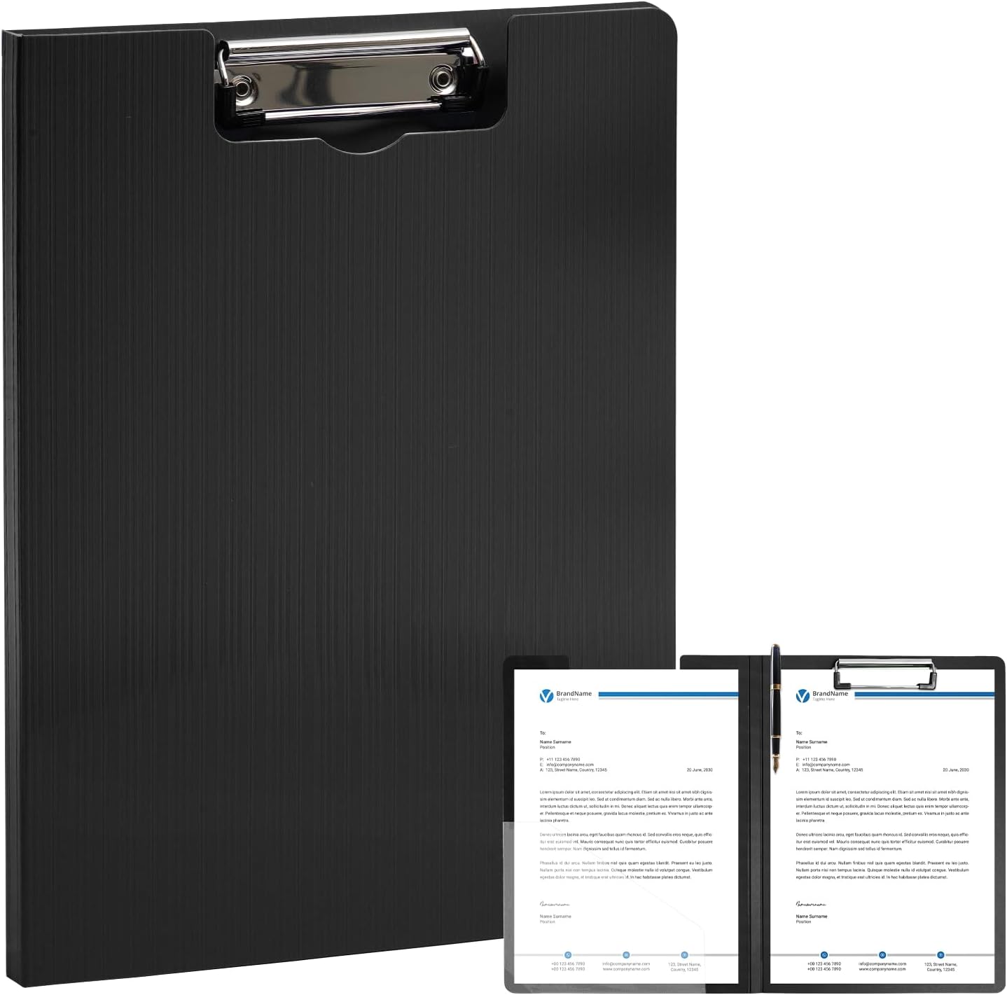 Clipboard Folder, A4 Foldable Clipboards with Pocket, File Cover Office Folder Clipboard, 360 Degree Foldable Storage Clipboards for Office, School or Medical Field, Blue