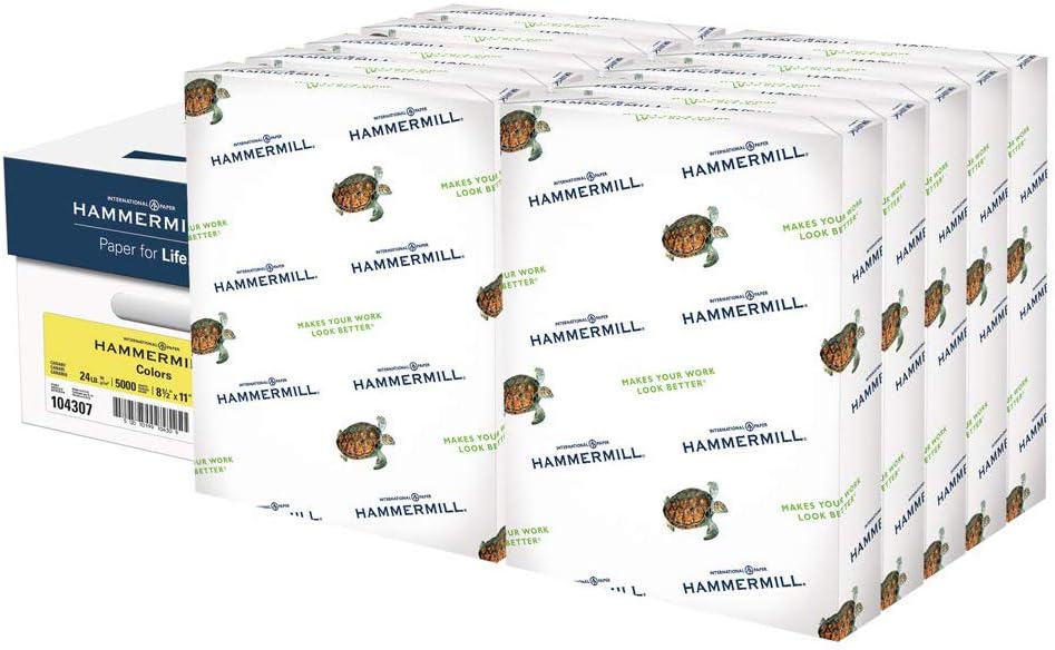 Hammermill Colored Paper, 24 lb Blue Printer Paper, 8.5 x 11 - Made in the USA, Pastel Paper, 103671R-1 Ream (500 Sheets)