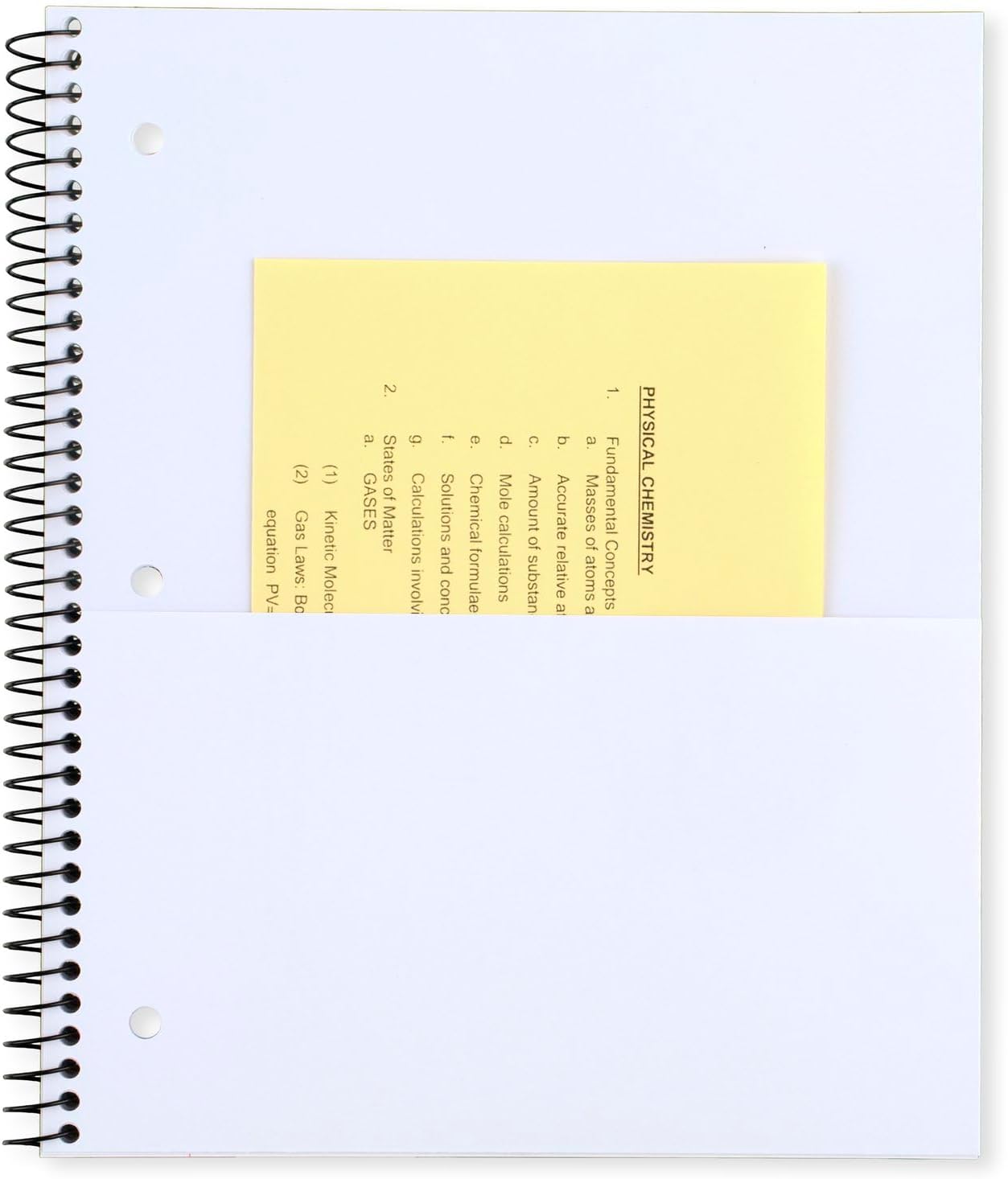 Mead Spiral Notebooks, 1 Subject, Wide Ruled Paper, 8" x 10-1/2", 100 Sheets, Assorted Colors, 5 Pack (930093)