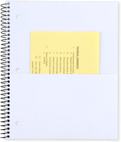 Mead Spiral Notebooks, 1 Subject, Wide Ruled Paper, 8" x 10-1/2", 100 Sheets, Assorted Colors, 5 Pack (930093)