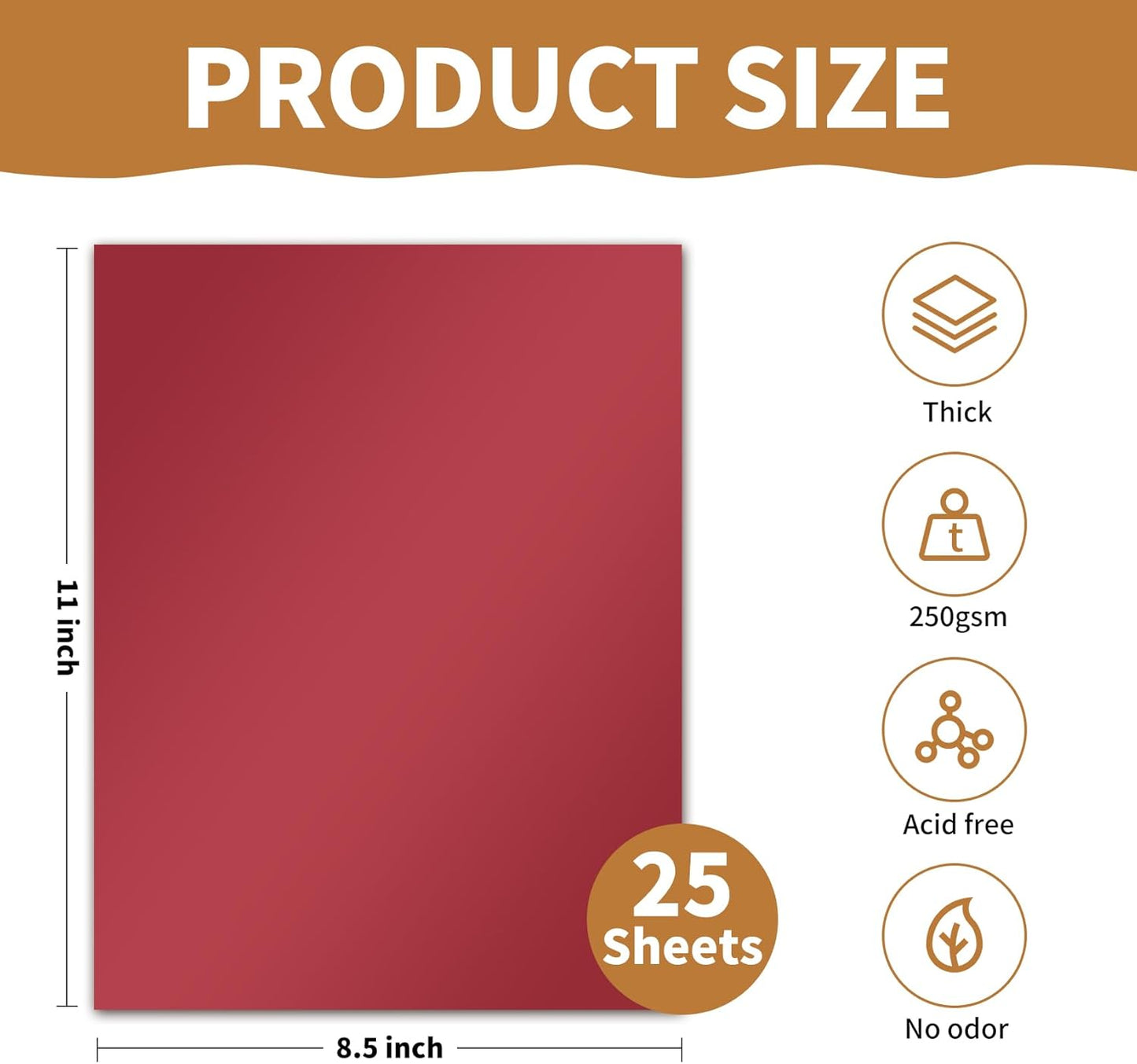 25Sheets Cream Paper, 8.5 x 11 Thick Card stock for Certificates, Invitations, Greeting Cards, Crafts, Graduations 250gsm/92lb Heavyweight Scrapbook Paper（Cream）
