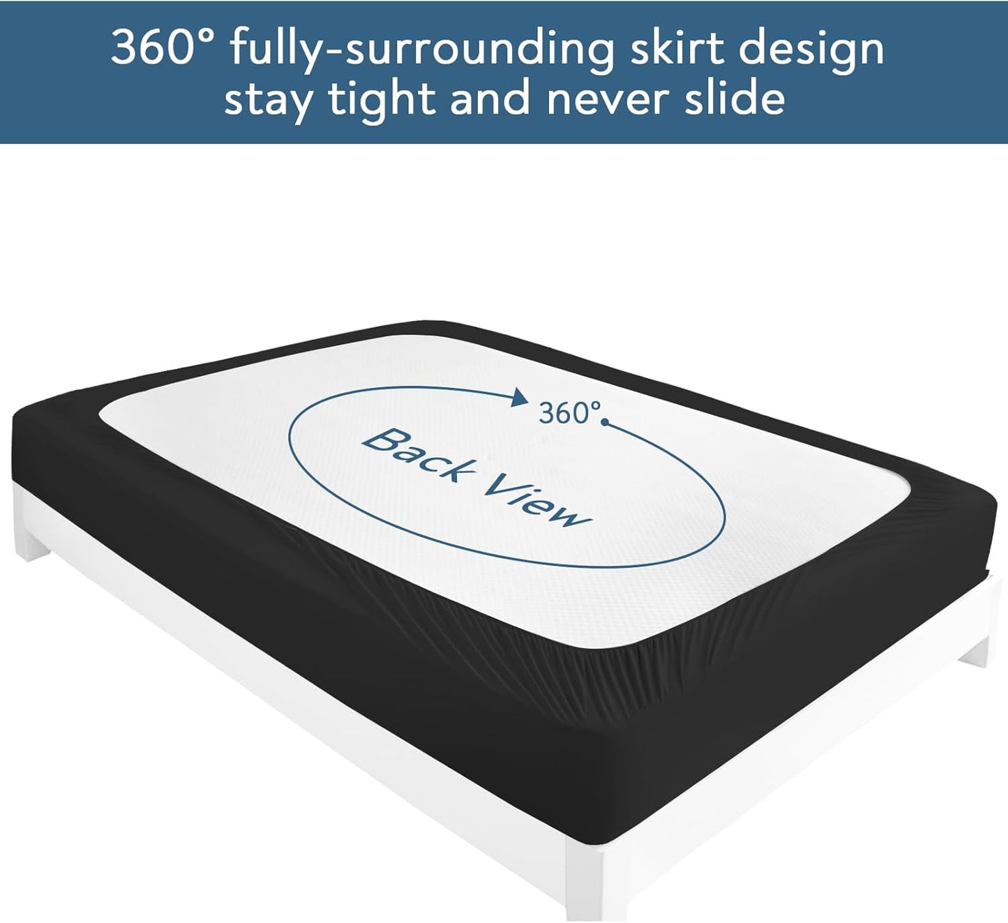 Magik & Kover Twin Mattress Protector Waterproof Cover 2 Pack, Waterproof Bed Twin Fitted Sheet Only, Machine Washable Deep Pocket Single Size Mattress Cover for Kids with Elastic Rubber Band, Grey
