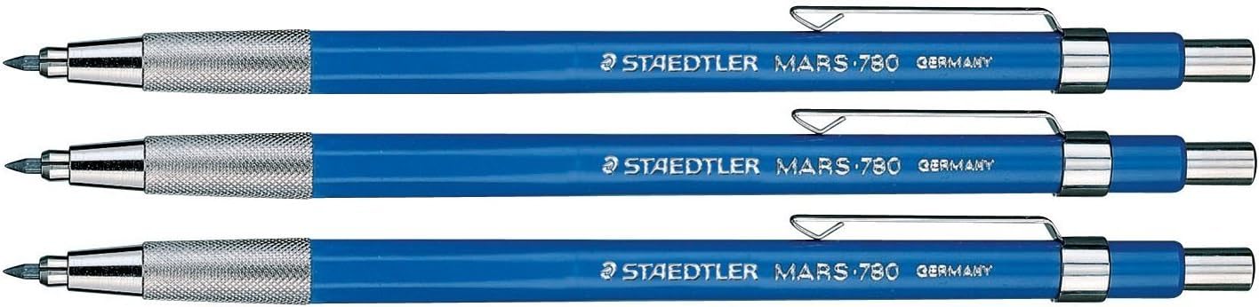 Staedtler Mars 780 Technical Mechanical Pencil, 2mm. 780BK (3-PACK)