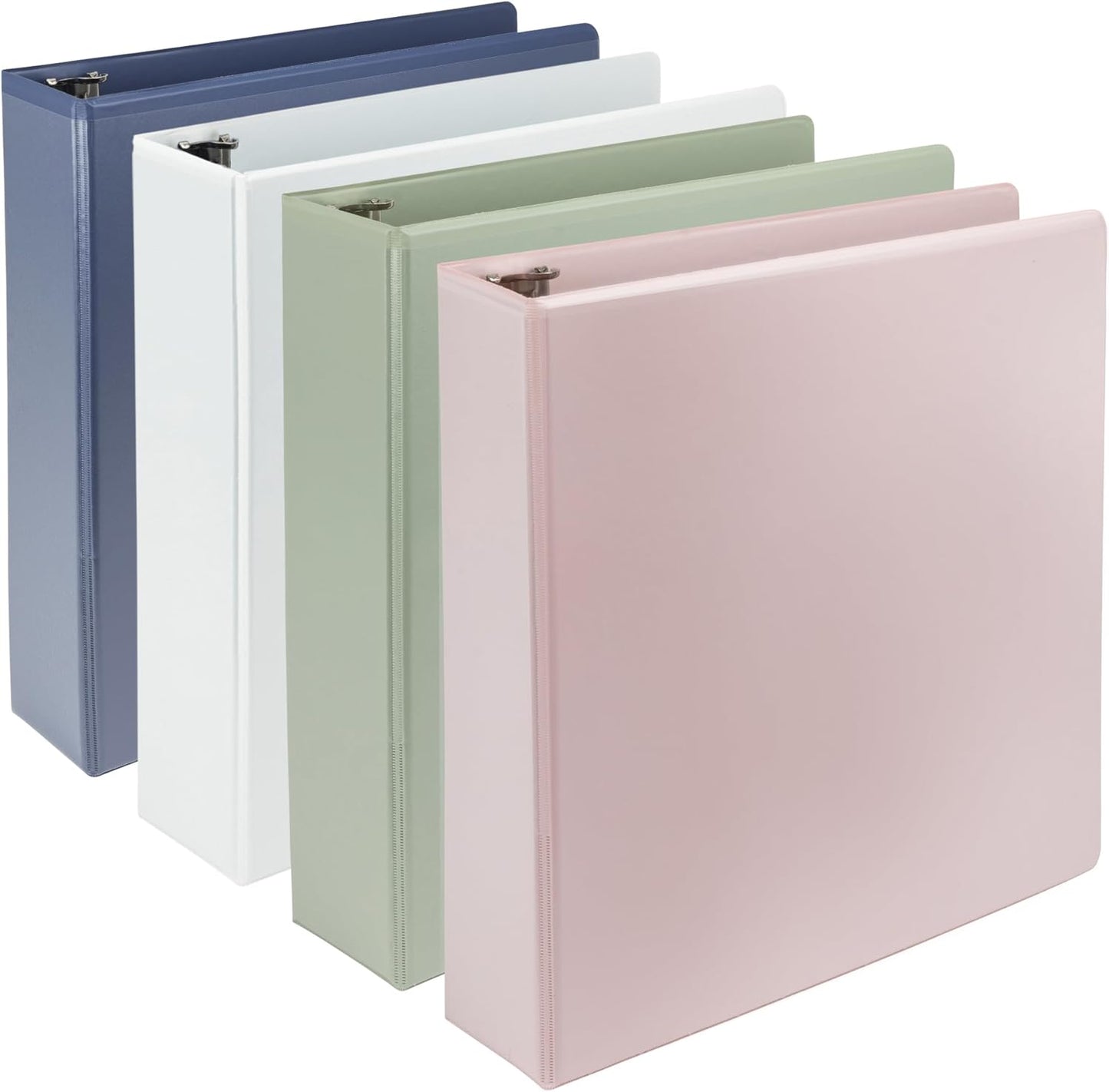 Samsill Plant-Based 3 Inch Durable D-Ring, View Binder, Eco-Friendly, USDA Certified Biobased, 4 Count, Pack of 1, Boho Assortment
