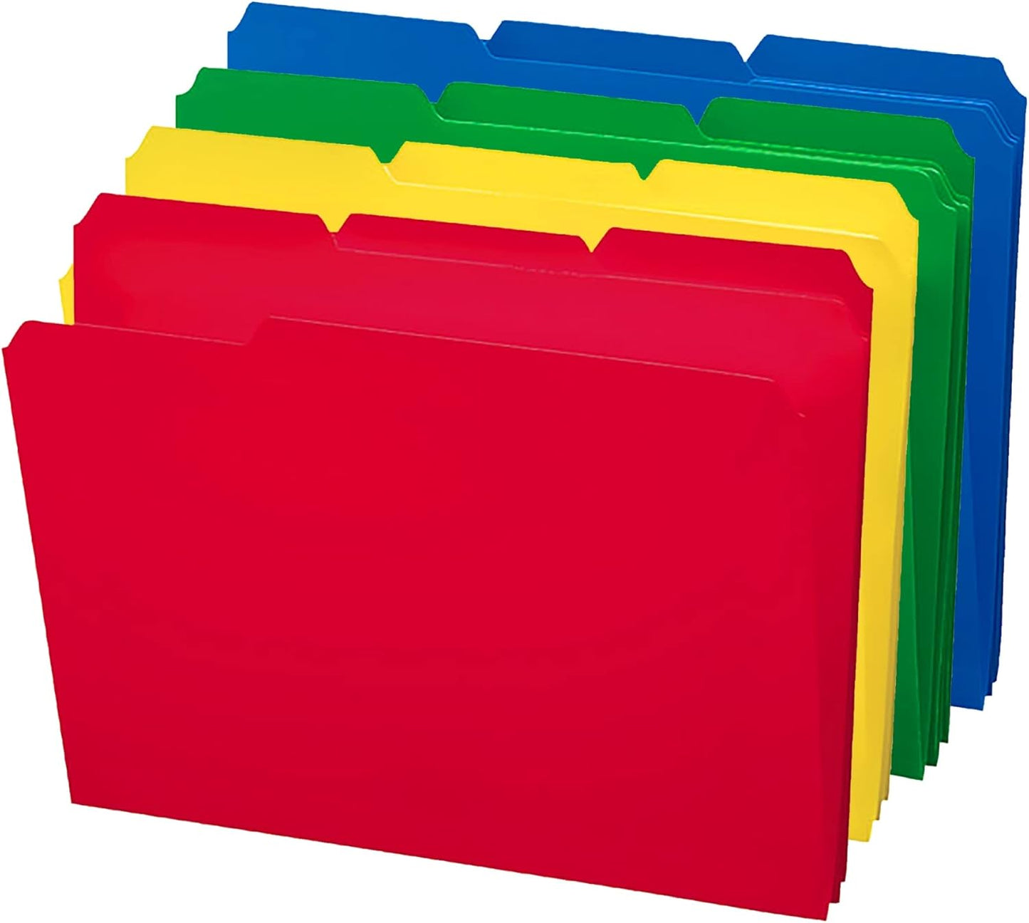 Smead Poly File Folder, 1/3-Cut Tab, Letter Size, Red, 24 per Box (10501)