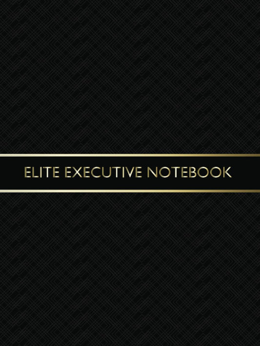 P5 Elite Executive Notebook, 8.25” x 11” (20.96 x 27.94 cm), 240 Pages, Black Hard Cover