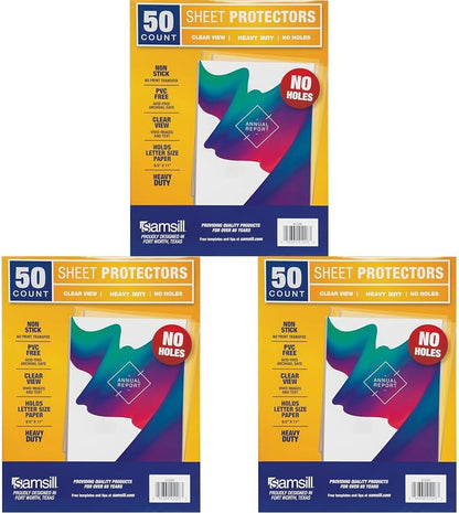 Samsill No Hole Sheet Protectors
