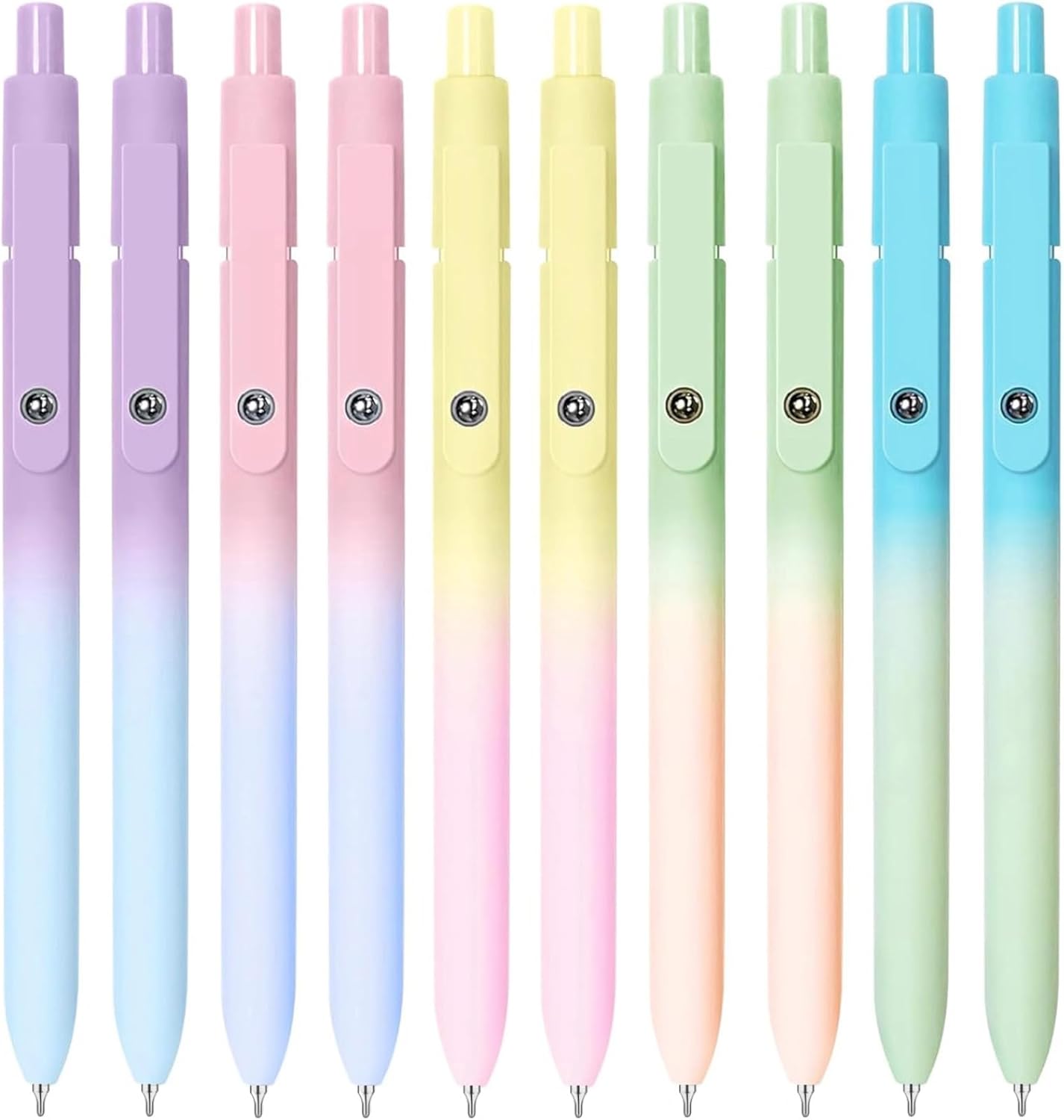 Donyang Gel Pens, 7pcs 0.5mm Black Ink Pens Quick Dry Fine Point Smooth Writing Pens for Journaling Note Taking, Cute Nurse Teacher Work Desk Accessories Office School Supplies Gifts for Women Men
