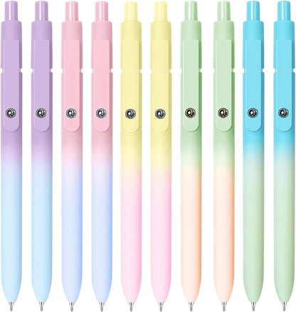 Donyang Gel Pens, 7pcs 0.5mm Black Ink Pens Quick Dry Fine Point Smooth Writing Pens for Journaling Note Taking, Cute Nurse Teacher Work Desk Accessories Office School Supplies Gifts for Women Men