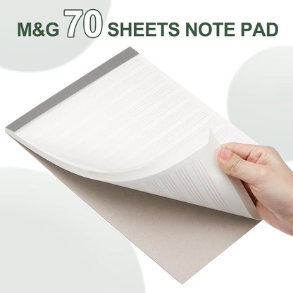 M&G 7x10 Note Pads, 6 Pack B5 Legal Pads 70 Sheets Notepads Writing Pad Graph Grid Chinese Memo Paper Tablet Kraft Cover for Work Writing Note Taking Chinese