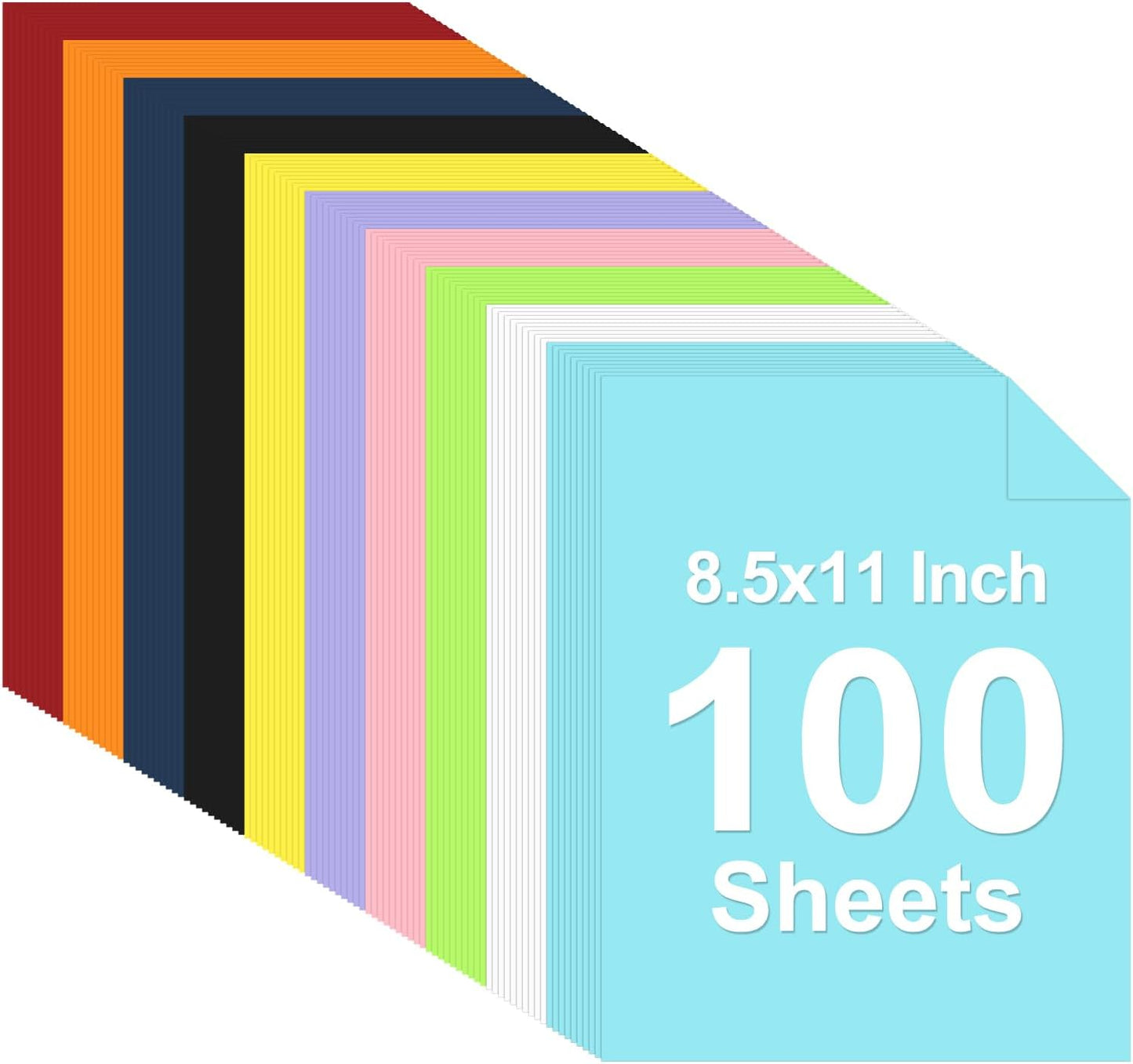 40 Sheets Colored Cardstock, 8.5 x 11 Construction Paper, Black Card Stock Paper, Cardstock Printer Paper for Halloween,Mothers Day, Christmas, Wedding Invitations, DIY Cards, Photo, Art and Crafts