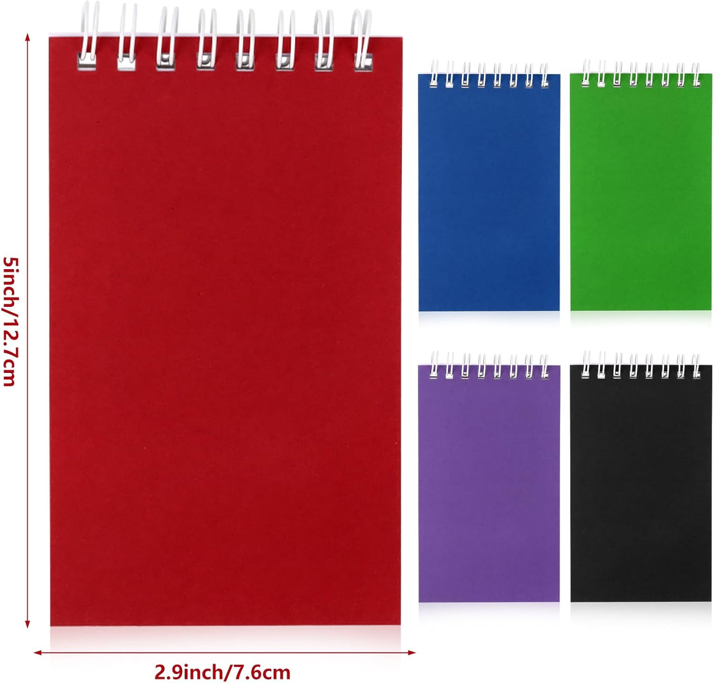Hxezoc 10 Pack Small Pocket Notebooks, 3 x 5 Inches Mini Kraft Spiral Pocket Notebook with Lined Pages Memo Pads for Kids Home Office School Classroom Decoration Supplies