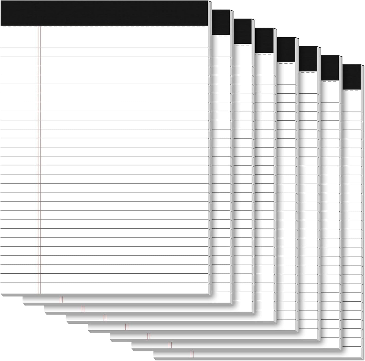 Legal Pads 8.5 x 11 Writing Pads, 3 Pack Note Pads 8.5 x 11 Wide Ruled Pads of Paper, Micro Perforated Notepad 8.5'' x 11'' Lined Paper Pads, Thickness Paper with Strong Cardboard, 30 Sheets per Pad