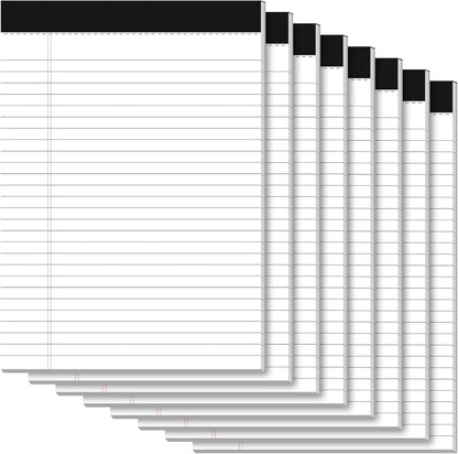 Legal Pads 8.5 x 11 Writing Pads, 3 Pack Note Pads 8.5 x 11 Wide Ruled Pads of Paper, Micro Perforated Notepad 8.5'' x 11'' Lined Paper Pads, Thickness Paper with Strong Cardboard, 30 Sheets per Pad