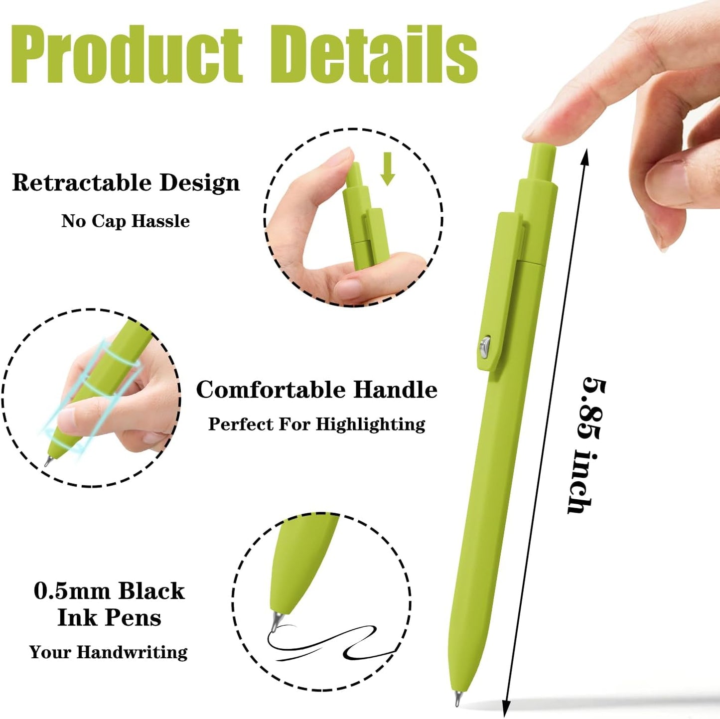 Piochoo Calligraphy Pens,8 Size Calligraphy Pens for Writing,Brush Pens Calligraphy Set for Beginners, Hand Lettering Pens