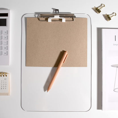 Hongri Plastic Clipboard, White 8.5x11" Clipboard, A4 Letter Size Clipboards for Nurses, Students, Office and Women, Clipboard with Pen Holder and Low Profile Clip, Size 12.5 x 9 Inch(White)