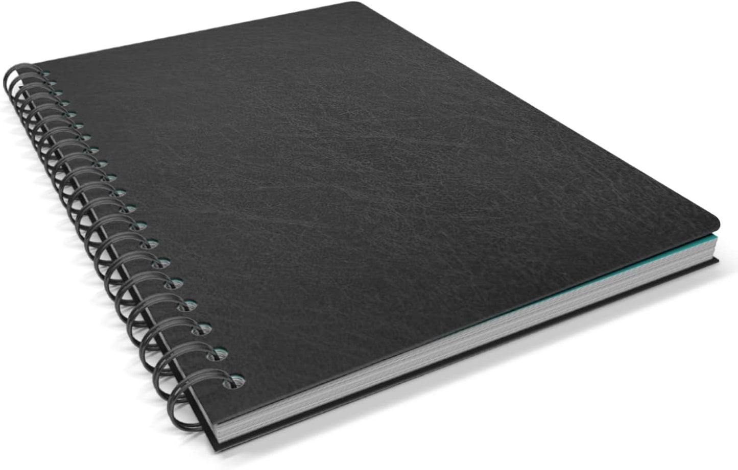 Binditek 100 Pack 16 Mil Leather-Textured Heavyduty Polycovers, Plastic Binding Presentation Covers, Letter Size, 8-1/2 x 11", Square Corners, Un-Punched, Black