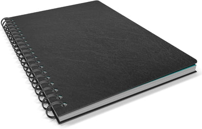 Binditek 100 Pack 16 Mil Leather-Textured Heavyduty Polycovers, Plastic Binding Presentation Covers, Letter Size, 8-1/2 x 11", Square Corners, Un-Punched, Black