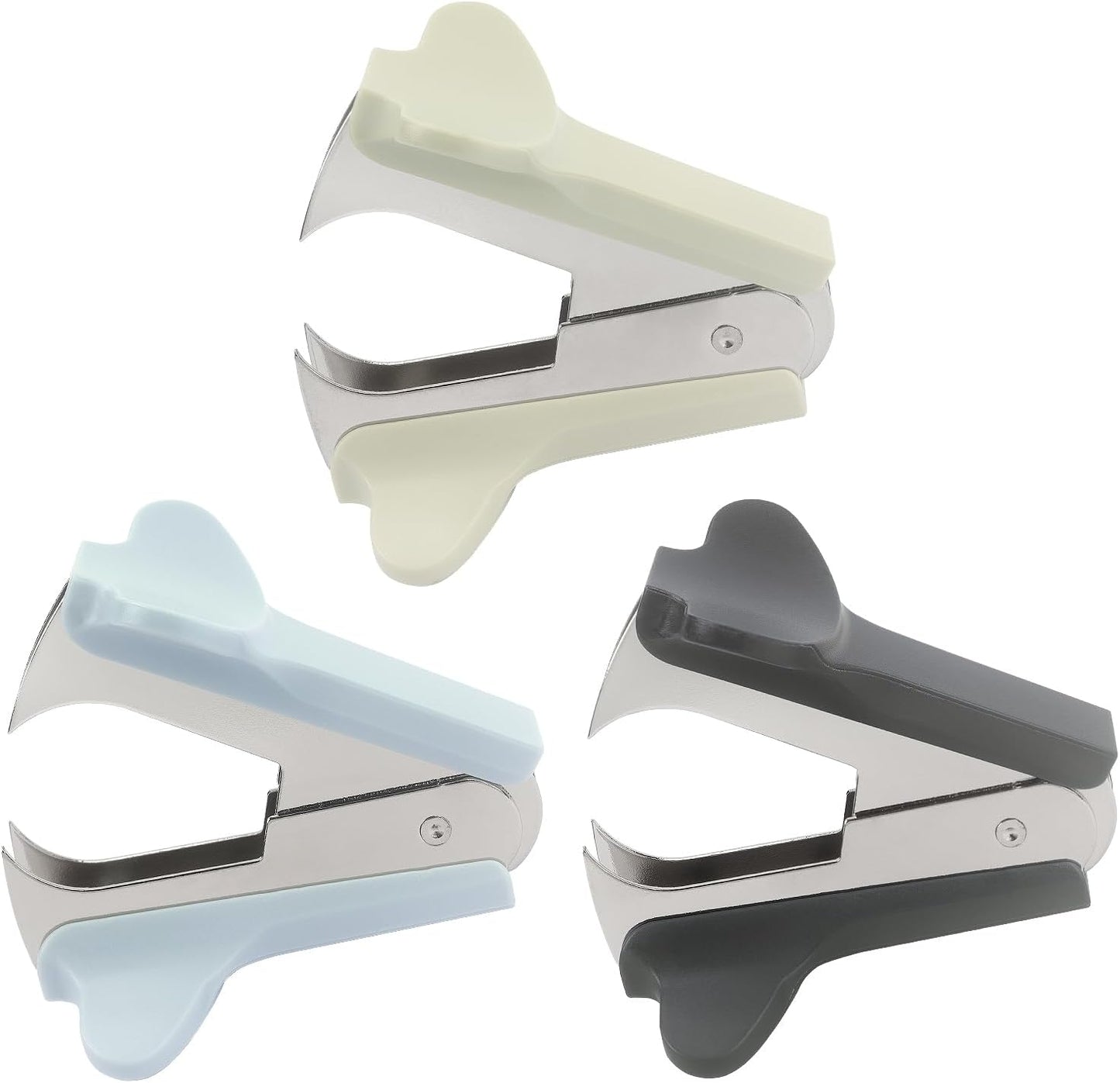 ZZTX 3 Pack Staple Remover Staple Puller Removal Tool for Home, School, Office (Pink, Blue, Purple)