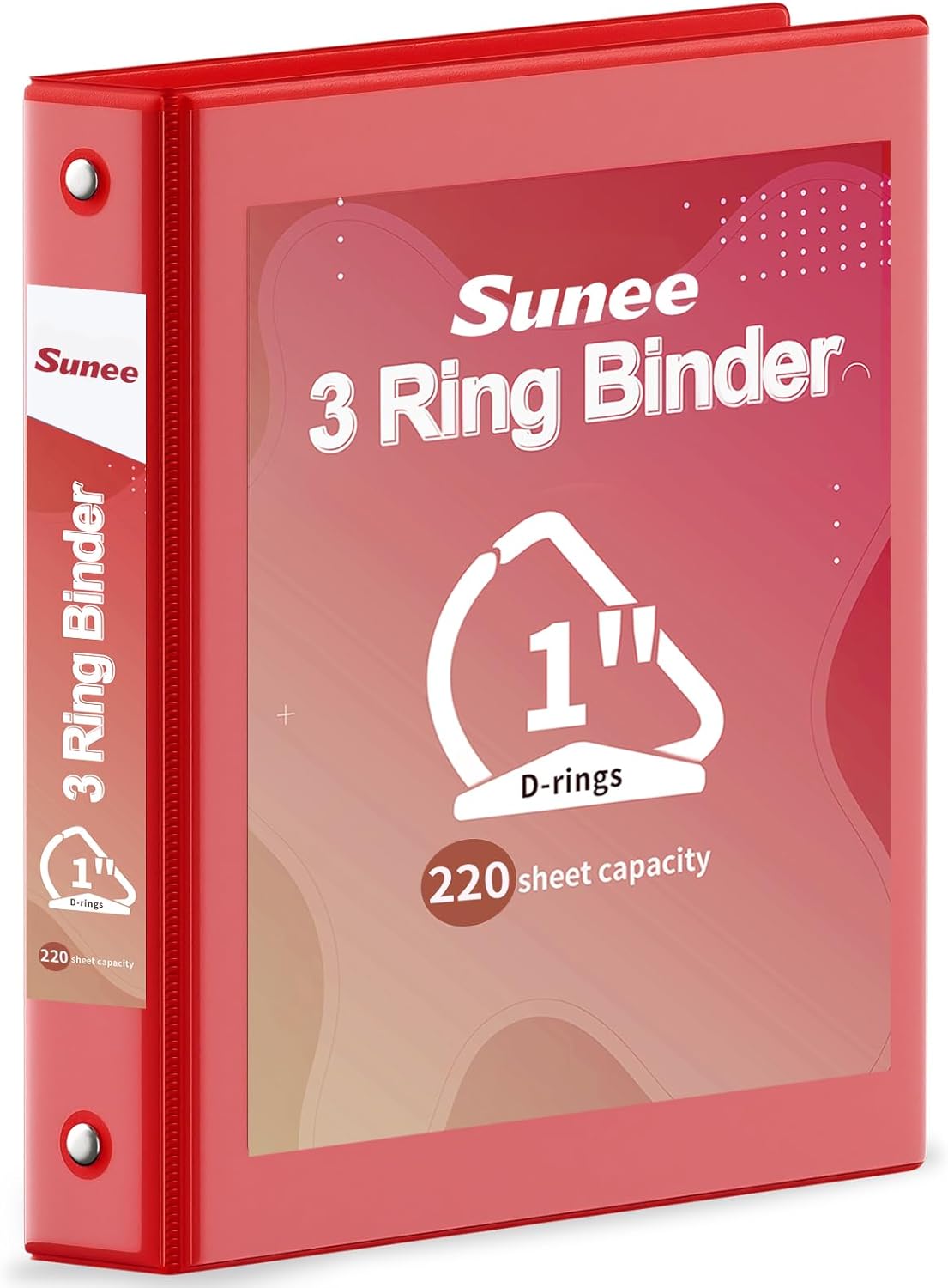 SUNEE 3 Ring Binder 2 Inch, Clear View Binder Three Ring PVC-Free (Fit 8.5x11 Inches) for School or Office Supplies, Light Purple, 1 Pack