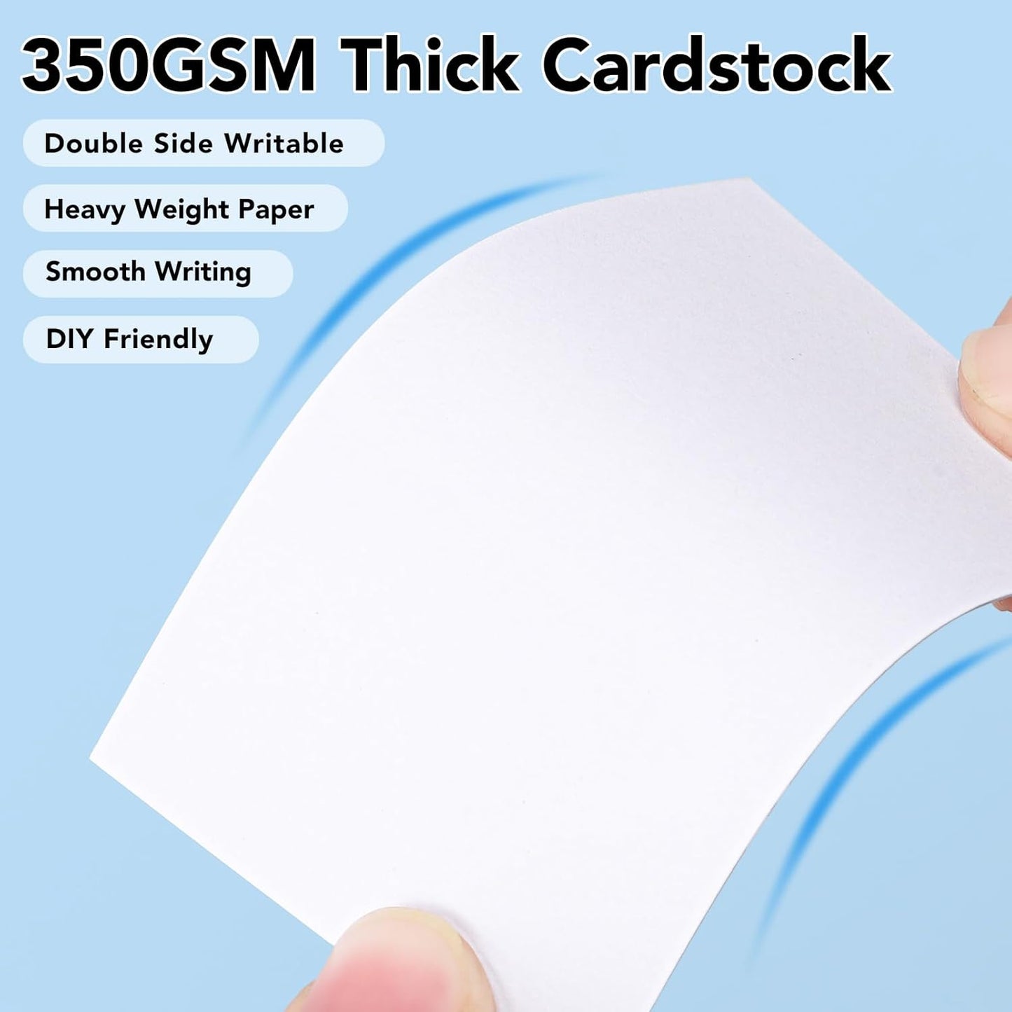 120 Pcs Blank Business Cards, 2x3.5in Small Index Cards, 350GSM Thick White Blank Note Cards for Business Study Index Invitation Playing