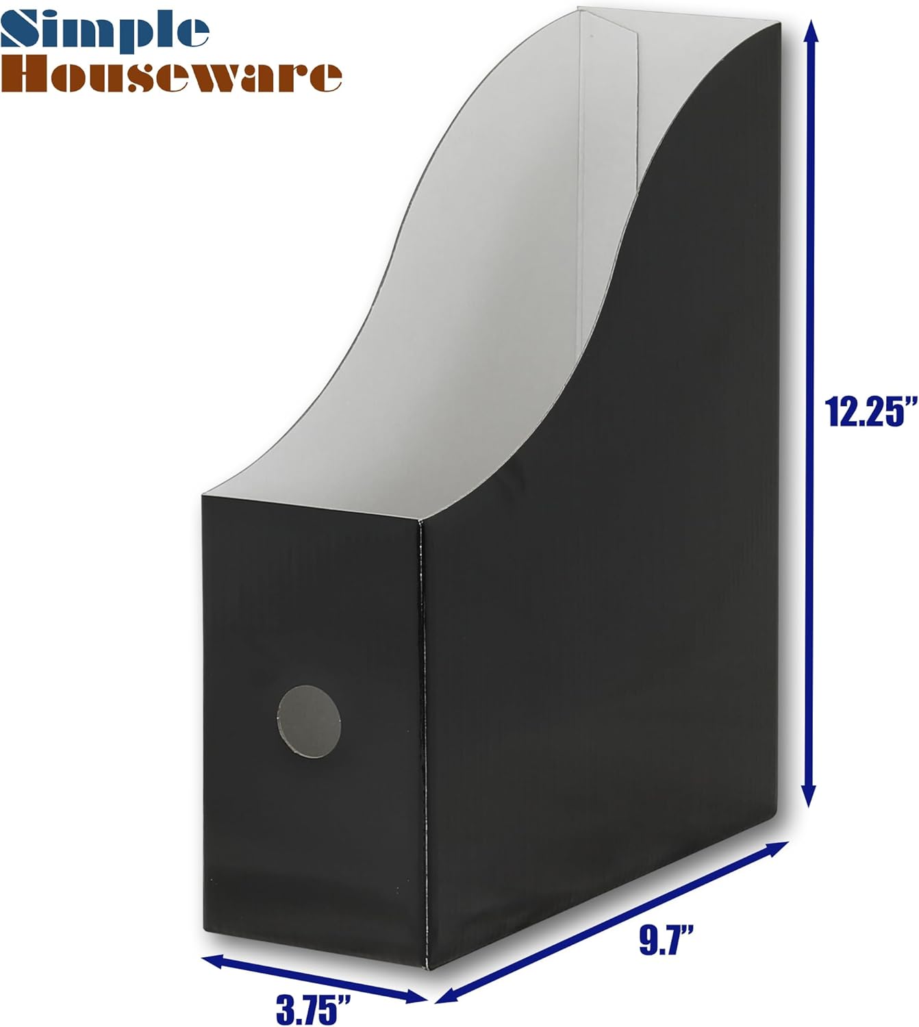 Simple Houseware 6-Pack Magazine File Holder Box, Foldable Cardboard Organizer, White