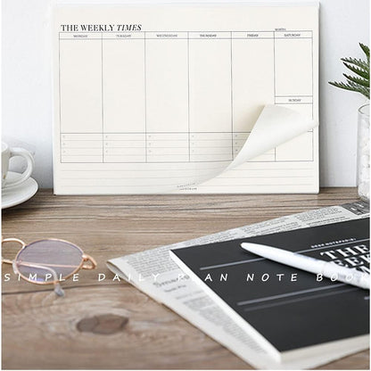 60 Sheets Weekly Pad, Tear Off Weekly Planner Notepad with Daily Schedule Weekly to Do List Notepad（7x10” ）