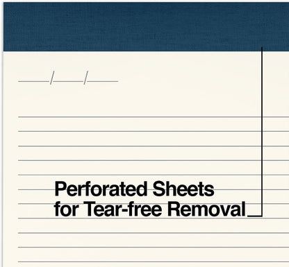 TRU RED Notepads, 8.5” x 11.75”, Wide Ruled, Canary, 50 Sheets/Pad, 12‑Pack