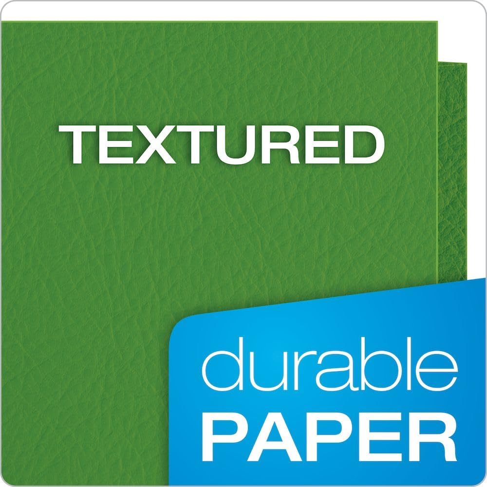 Oxford Twin-Pocket Folders, Textured Paper, Letter Size, Dark Blue, Holds 100 Sheets, Box of 25 (57538EE)