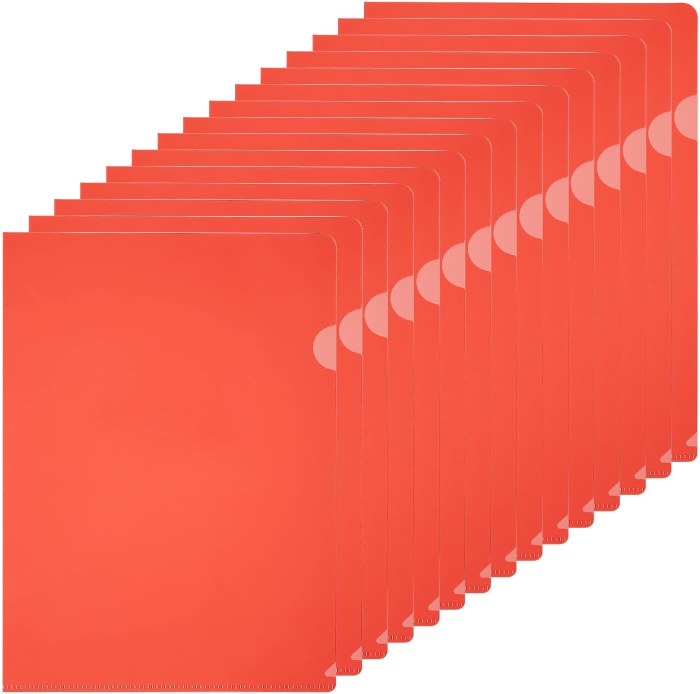 PATIKIL A5 Plastic Folders, 15 Pack Clear Folders L Type Project Pockets Paper Document Jacket Sleeves L Shaped Transparent for Documents Plastic Office File, 6.3x8.8in, Gray