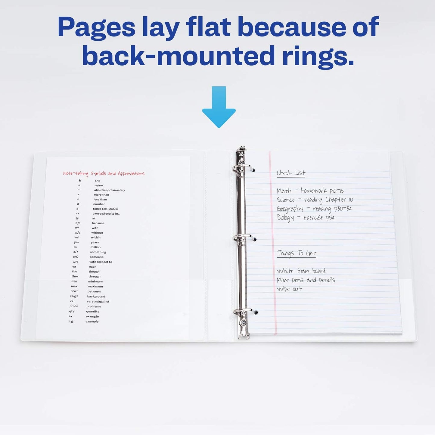Avery Durable View 3 Ring Binder for Home, School Supplies, Office, or Organization Needs, 1" Slant Ring, 1 Pack White Binder (17012)