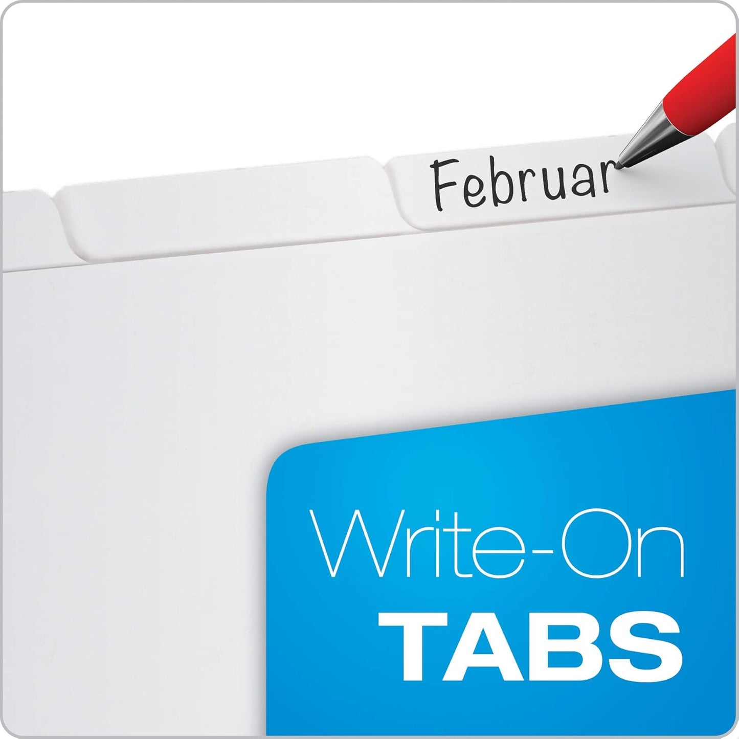 Oxford Binder Dividers for 3 Ring Binders, 10 Pack, 8-Tab Dividers, Write On Tabs, White Paper, 80 Total