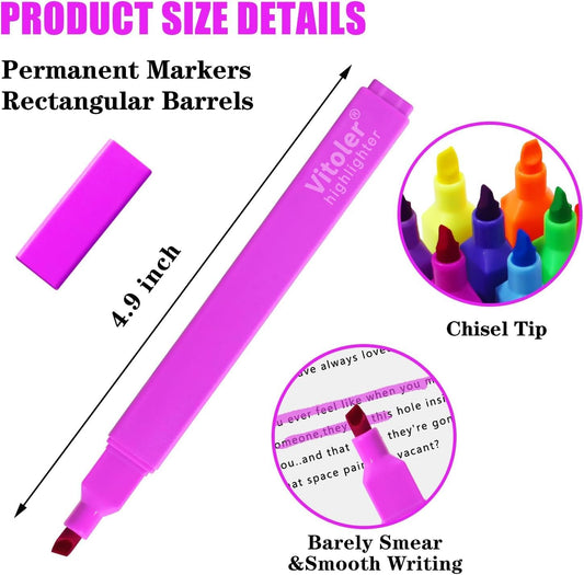 10 Packs Highlighters, Pastel Highlighters Set, Assorted Color Highlighter, Chisel Tip Bible Highlighter for Office Supplies