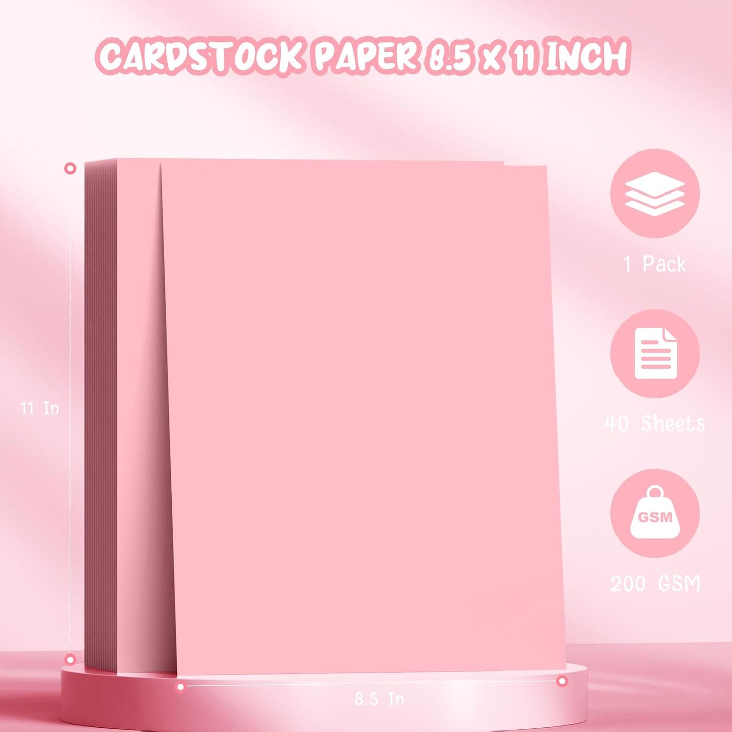 40 Sheets Cream Cardstock Paper 8.5 x 11, Ivory Cardstock Printer Paper 8.5x11, Off White Card Stock Paper 8.5 x 11, 200 GSM Construction Paper for DIY Cards, Greeting Cards, Wedding Invitations