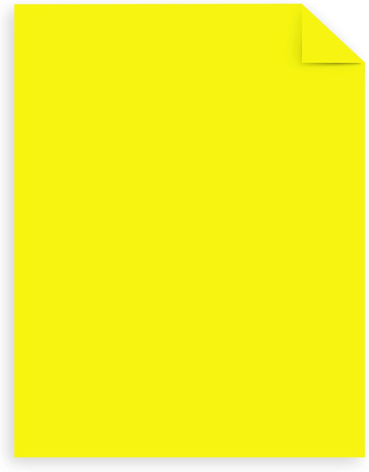 Astrobrights Mega Collection, Colored Cardstock, Neon Yellow, 320 Sheets, 65 lb/176 gsm, 8.5" x 11" - MORE SHEETS! (91699)