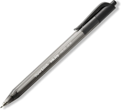 Paper Mate InkJoy 100RT Retractable Ballpoint Pens, Medium Point (1.0mm), Black, 20 Count - Writing, Journaling, Note-Taking, Office Supplies