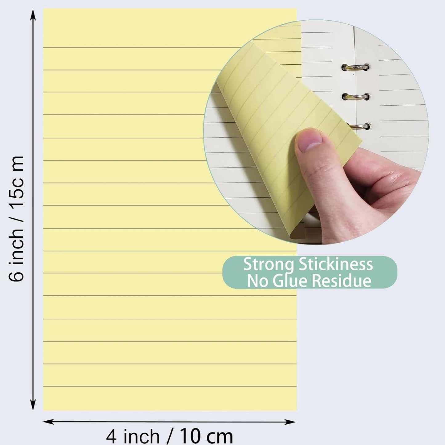 24 Pack Lined Sticky Notes 4X6 in, Self Sticky Note Pads with Lines, Large Sticky Note Memo Pad for Office, Home, School, Meeting, 50 Sheets/pad, Morandi