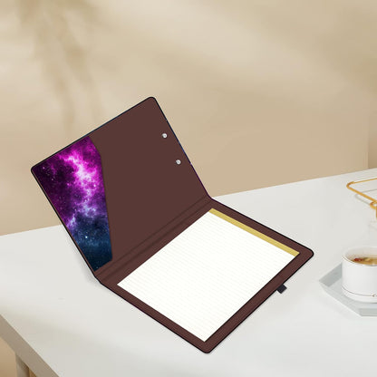 Hongri Clipboard Folio with Refillable Lined Notepad and Interior Storage Pocket for Students, Classroom, Office, Women, Man, Cute Custom Pattern, Size 12.8 x 9.2 in, Classic Flower