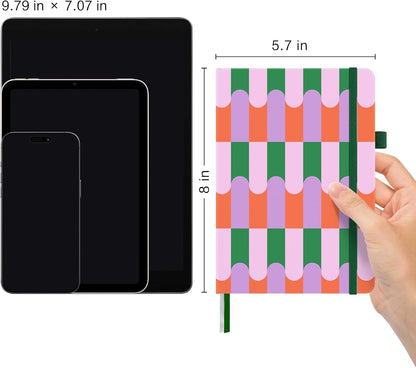 &And Per Se Lined Journal Notebook, 160 Pages, A5 5.7 x 8 inches College Ruled Thick Paper Notebook Journals for Writing, Hardcover Notebooks for Women Men Office School (1 Pack, Green) - Colors A